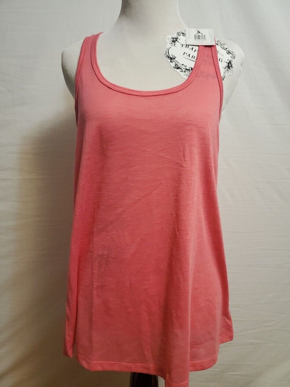 Sexy Basics 24/7 Anywhere Pink  Womens Raceback Tank Top T-shirt Medium NEW NWT